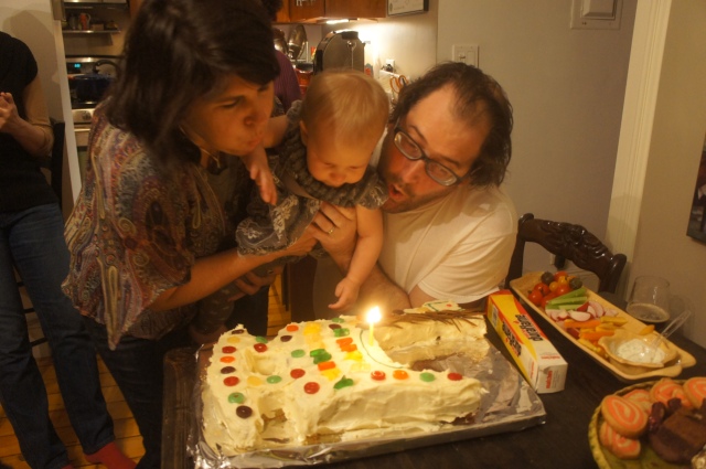 Perrin's first birthday party, back in December, photographed by Ron Epstein